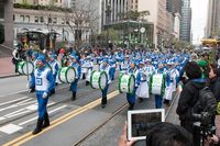 faf487ab9e843836c5fb278a69d78746 The Divine Land Marching Band, consisting entirely of Falun Gong practitioners, was warmly welcomed at the 165th annual San Francisco St. Patrick's Day Parade.