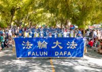 The Divine Land Marching Band in the 102nd Picnic Day Parade