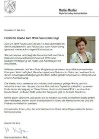 thumb Letter from Martina Maaßen, member of the state parliament of North Rhine-Westphalia
