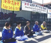 Peaceful protest outside the Chinese Consulate in Milan
