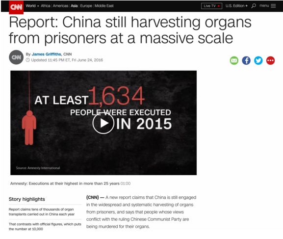 Capture-1 Cable News Network (CNN) published a lengthy report on June 23 about the massive organ harvesting in China.