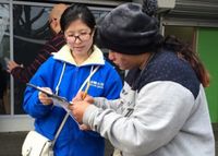 More than 160 people signed a petition calling to end the persecution of Falun Dafa in China.