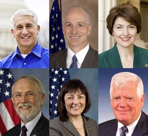 Six U.S. lawmakers who asked the Chinese president to release imprisoned Falun Gong practitioners (First row: Dave Reichert (R), Adam Smith (D), Cathy McMorris Rodgers (R); Second row: Dan Newhouse (R), Suzan Delbene (D), Jim McDermott (D))