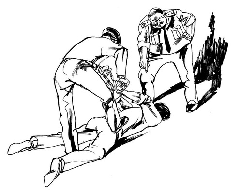 819721bb6defe709abcfab9649be3481 Torture Illustration: Handcuffing behind the back