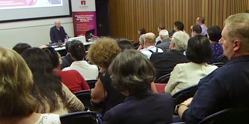 David Matas'  Presentation to Macquarie University, Research Centre for Agency, Values and Ethics [CAVE] annual lecture 23 November, 2016 Sydney, Australia