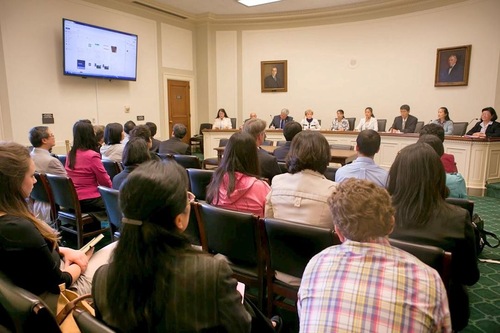 Forum in the Rayburn Office Building on the April 25, 1999 peaceful appeal in Beijing by Falun Gong practitioners.