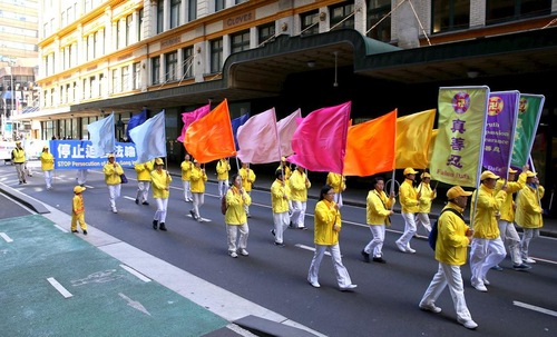 March in central Sydney with hundreds of banners and posters.