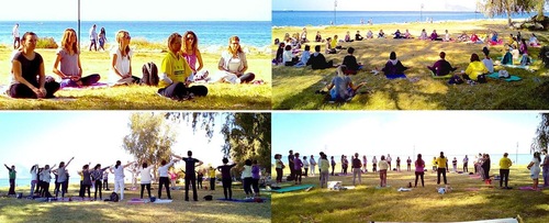 About 50 people learned Falun Gong at Patra, Greece.