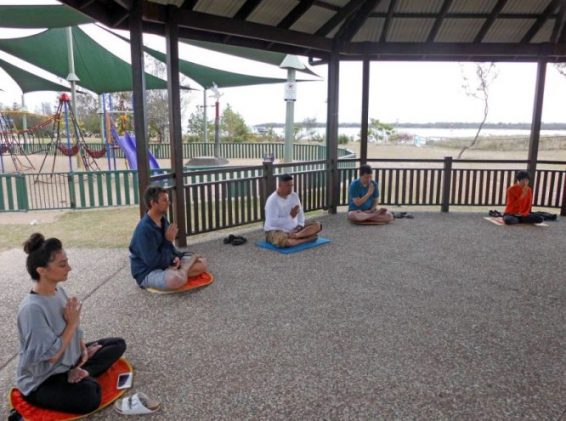 Capture-4 A local exercise practice site where local Falun Dafa practitioners teach the exercises to anyone who wants to learn.
