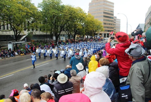 db72cb71c332b5f1f8fa30070b8c5967 The Tian Guo Marching Band in the annual Kitchener-Waterloo Oktoberfest Thanksgiving Day parade.