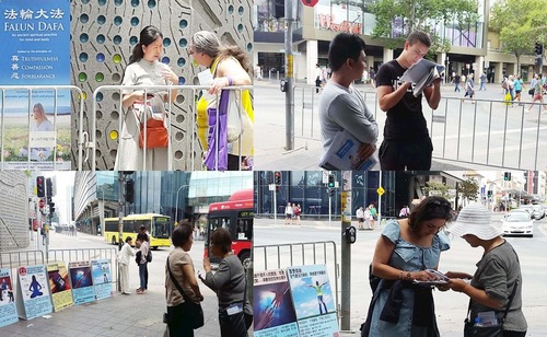 Passersby signed petitions in Parramatta to support practitioners.