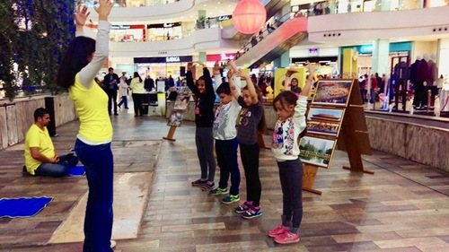 Children showed great enthusiasm in learning the exercises.