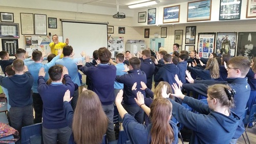 Students of the Malahide Community School learn Falun Gong.