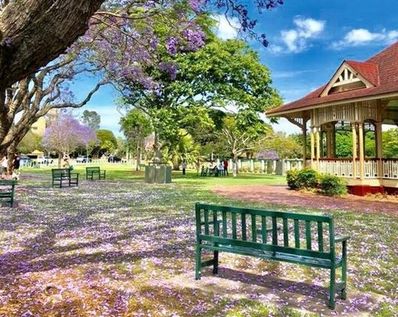 The beautiful New Farm Park in October 2018.