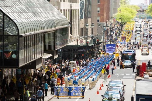Grand parade of Falun Gong practitioners from across the world on May 16, 2019 in Manhattan, New York.