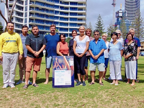 Gold Coast mayoral candidate Mona Hecke with practitioners