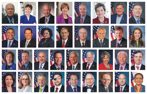 6f1fb200ef247cbbb696fb3052d18ca1 These 34 members are Sens. Patrick Leahy (D-Vt.), Susan Collins (R-Maine) and Chris Van Hollen (D-Md.); and Reps. Marcy Kaptur (D-Ohio), Brenda Lawrence (D-Mich.), Ron Kind (D-Wis.), William Lacy Clay (D-Mo.), Gwen Moore (D-Wis.) Blaine Luetkemeyer (R-Mo.), Bill Foster (D-Ill.), Rep. Paul Tonko (D-N.Y.), Paul Gosar (R-Ariz.), Jaime Herrera Beutler (R-Wash.), Vicky Hartzler (R-Mo.), Steve Stivers (R-Ohio), Mark Pocan (D-Wis.), Rodney Davis (R-Ill.), Glenn Grothman (R-Wis.), Jack Bergman (R-Mich.), Van Taylor (R-Tex.), Angie Craig (D-Minn.), Madeleine Dean (D-Pa.), David Trone (D-Md.), Daniel Crenshaw (R-Texas), Dean Phillips (D-Minn.), Ron Wright (R-Texas), Tom Tiffany (R-Wis.), Anthony Gonzalez (R-Ohio), and Del. Eleanor Norton (D-DC).