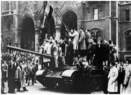 Suppressing the Hungarian Uprising in 1956.
