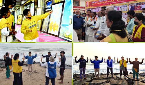 47193b7d2fd2b15cabe0d1c04c5a9181 Practitioners clarify the truth at the book fair and do the exercises on the beach.