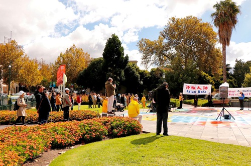 The rally in Bendigo.