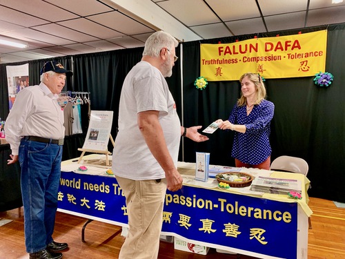 Falun Dafa booth at the Northwest Montana Fair.