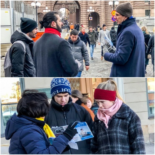 People learn about Falun Dafa and sign the petition to end the CCP’s persecution of the spiritual practice.