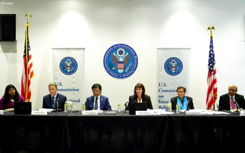 The United States Commission on International Religious Freedom (USCIRF) released its 2022 Annual Report during a press conference on April 25, 2022.