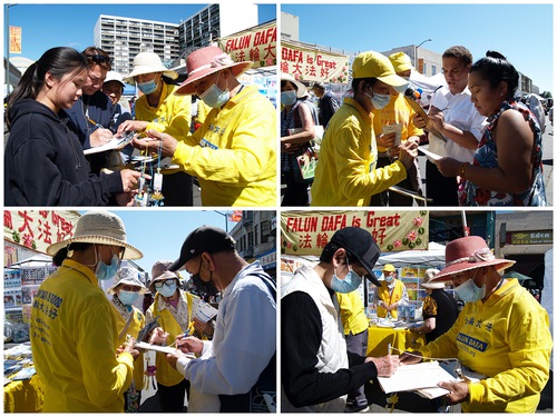 Hundreds of people signed the petition to condemn the CCP after talking with practitioners during the Mid-Autumn Street Fair in Oakland on August 20 and 21. Many people talked with practitioners and 203 people quit the CCP.