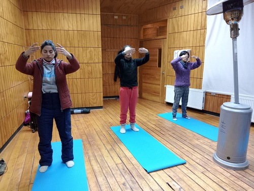 A new group exercise site in Futaleufú, Chile, for Falun Gong practitioners.