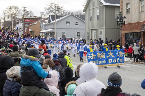 The Tian Guo Marching Band performed at the Newmarket Santa Claus parade held on November 19, 2022.