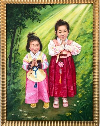 “Gratitude.” Oil on canvas; 116 cm by 84 cm.