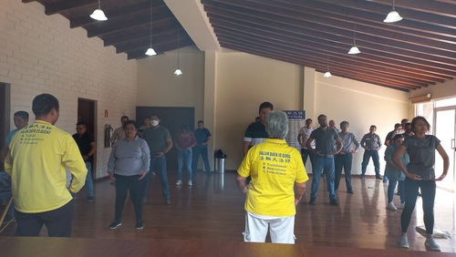 Practitioners taught the exercises to employees of a large electricity company in Ecuador from February 16 to March 10, 2023.