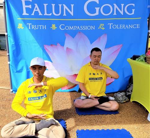 Practitioners demonstrate the exercises during Kalamunda Show on April 1, 2023