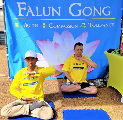 Practitioners demonstrate the exercises during Kalamunda Show on April 1, 2023