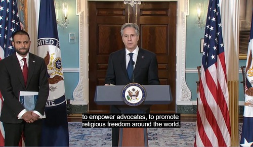 Antony Blinken, the U.S. Secretary of State, hosted the press conference about the publication of the 2022 Report on International Religious Freedom on May 15, 2023.
