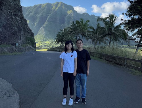 Cato, a young Falun Dafa practitioner, with his wife
