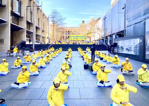 Practitioners started off the day’s events by doing the exercises.