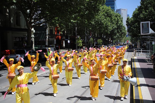 Practitioners held a parade in Melbourne on October 27,2023.