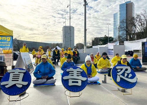 Practitioners held activities on the Place des Nations in Geneva January 22 and 23.