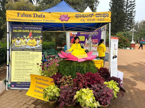 Practitioners’ display during the Lalbagh Flower Show in Bangalore.