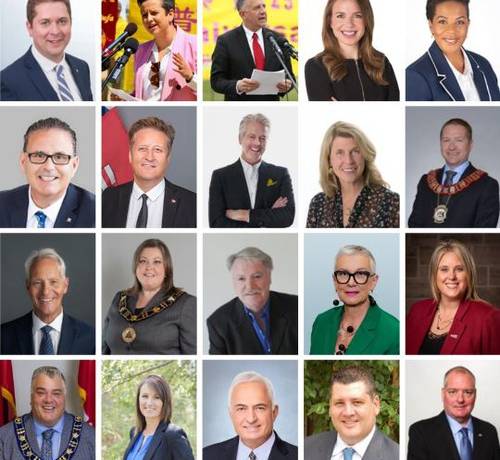 Greetings from at least 20 elected Canadian officials.