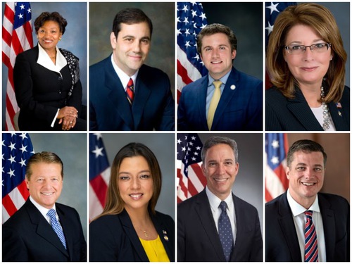 Eight members of the New York State Senate issued proclamations and letters to the Falun Dafa Association in New York in celebration of World Falun Dafa Day. 

Top row from left: Andrea Stewart-Cousins representing the District 35, Andrew J.Lanza representing the 24th District, James Skoufis representing the 42nd District, Pamela A. Helming representing the 54th District, Patrick M.Gallivan representing the 60th District, Monica R. Martinez representing the 4th District, Jack Martins representing the 7th District, Jake Ashby representing the 43rd District