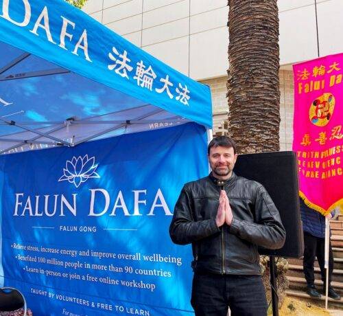 Mr. Molnar says he is grateful to Master Li for the opportunity to practice Falun Dafa.