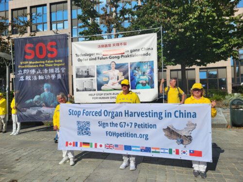 Practitioners call on G7 countries to help stop the CCP’s forced organ harvesting.