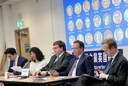 Leading barrister Rhys Davies (first from right), Interpol expert Ted Bromund (second from right), and leading barrister Ben Keith (centre) at the forum