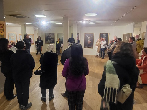 The opening ceremony for the exhibition in the Arsis Gallery of the Art and Social Foundation of Provincie Brabant in the Netherlands.