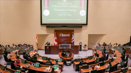 Award ceremony at the Toronto City Hall on the evening of February 13