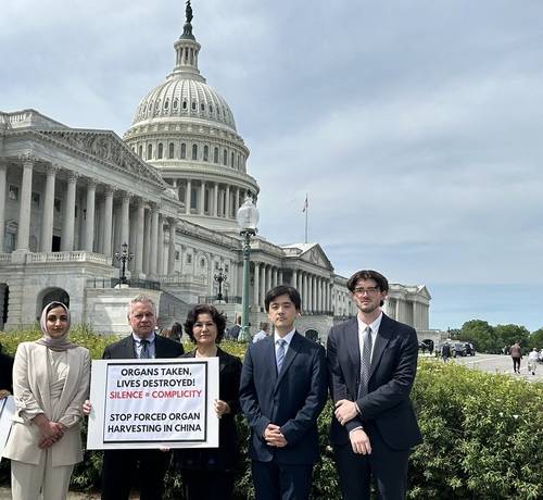 Representative Chris Smith at a press conference on May 7 before the vote for the Stop Forced Organ Harvesting Act